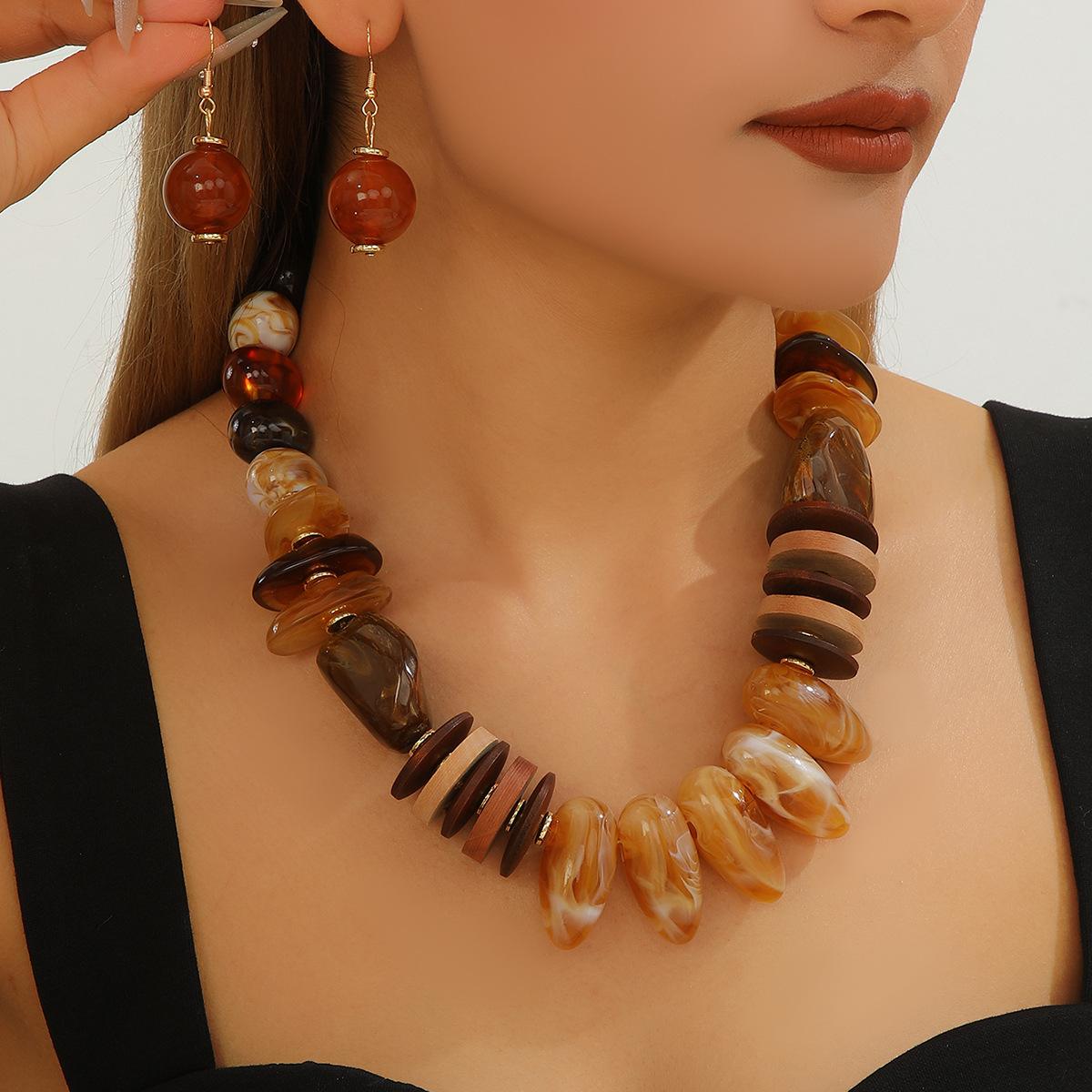 Fashion Jewelry Set necklace  earrings For Women золотой