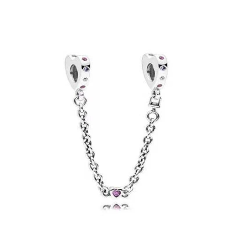 New 925 Silver Butterfly Stars & Moon Sunflower Safety Chains Spacer Beads Charms Fit Original Bracelets DIY Jewelry