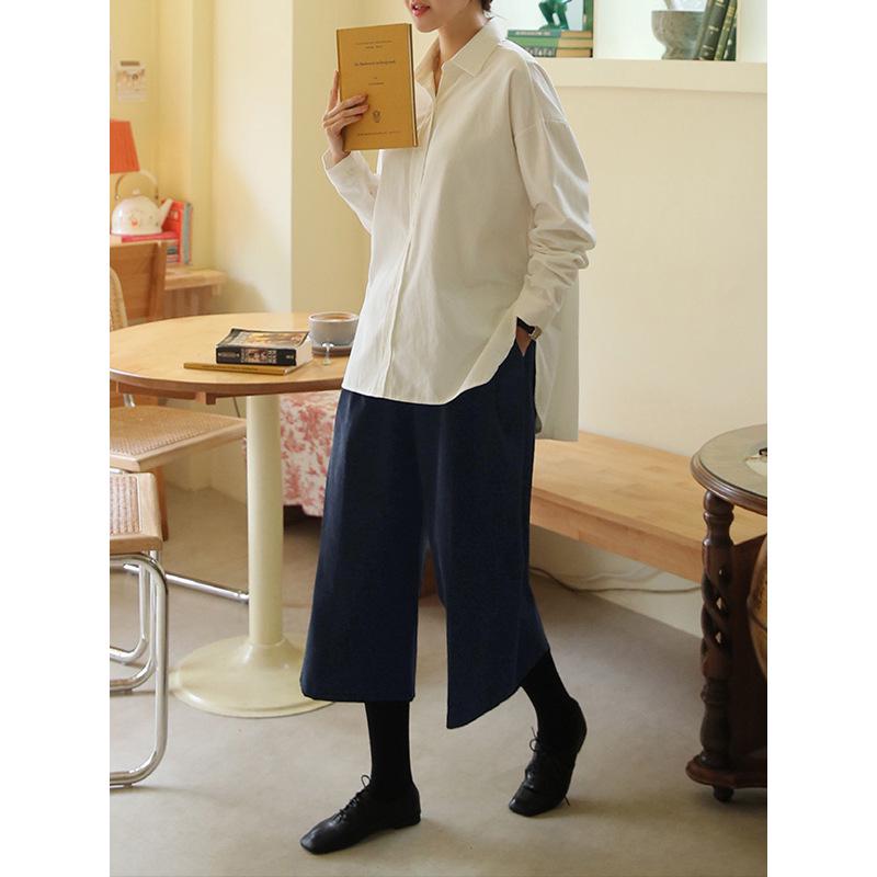 

Весна 2025 г. Укороченные широкие брюки из вельвета: Свободный крой, размеры от маленьких до больших, вариант из плотного бархата Large чёрный