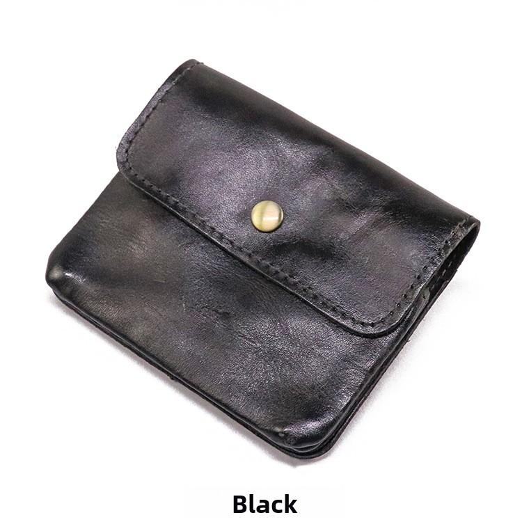 

First Layer Cowhide Vegetable Tanned Leather Multi Slot Multifunctional Card Bag for Women, Small and Large Capacity Card Sleeve чёрный