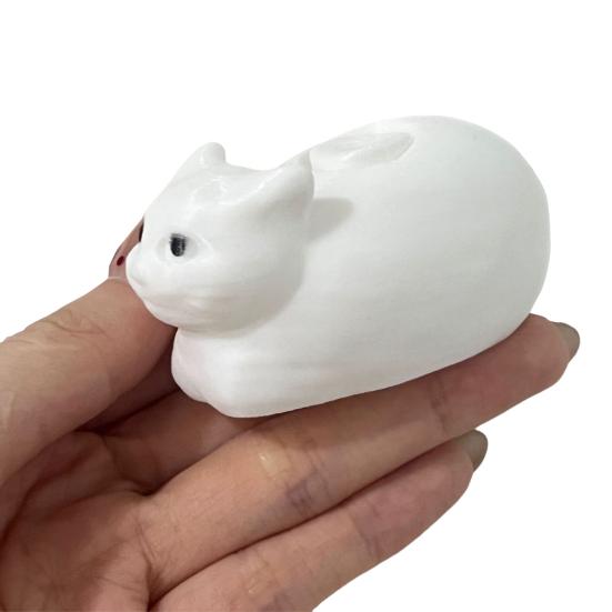 Rotary Cat Meme Figurine 3D Printed PLA Spinning Kitten Statue Sculpture Home Office Desktop Decoration Ornament Meme Collectible Gift