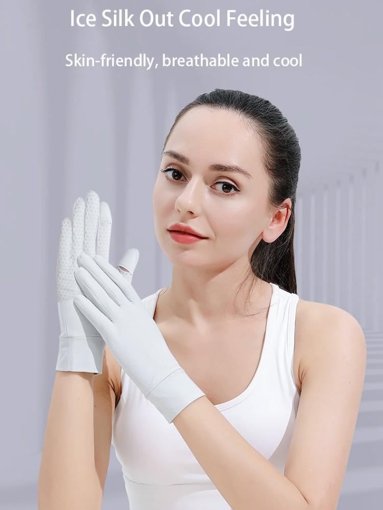 Prodyšné rukavice proti UV záření Dámské Protiskluzové Tenké Opalovací krém Letní Venkovní Cyklistika Řízení Rychleschnoucí Pratelné
