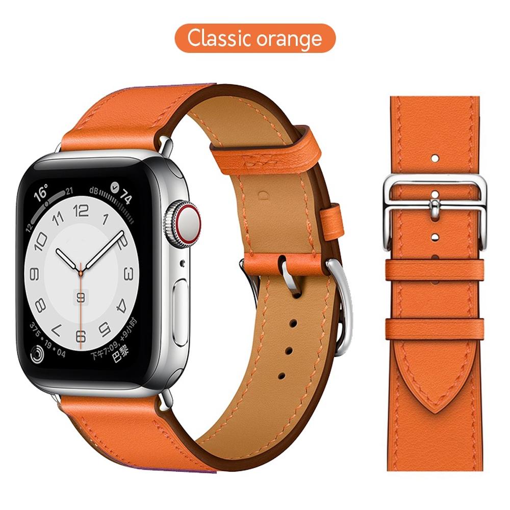 Leather strap for Apple watch band 44mm 40mm 42mm Single tour bracelet correa iWatch series 8 SE 7 6 5 4 Ultra 49mm 45mm 41mm