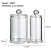 Acrylic Cotton Swab & Makeup Remover Storage Box with Lid - Transparent Square Organizer & Toothpick Holder