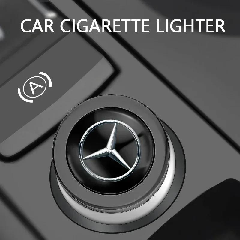 C200 E200 2025 New For Mercedes Benz 12V Metal Universal Auto Car Windproof Flameless Cigarette Lighter Power Socket For Mercede