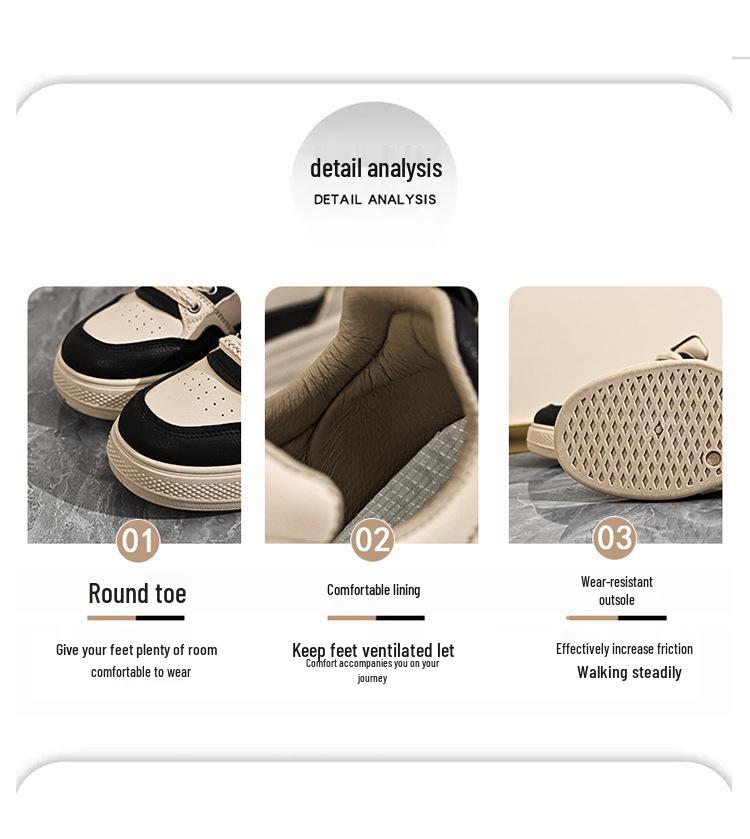 Autumn 2025 Women's Korean-Style White Sneakers, Height-Boosting Thick-Soled Casual Shoes, H6519