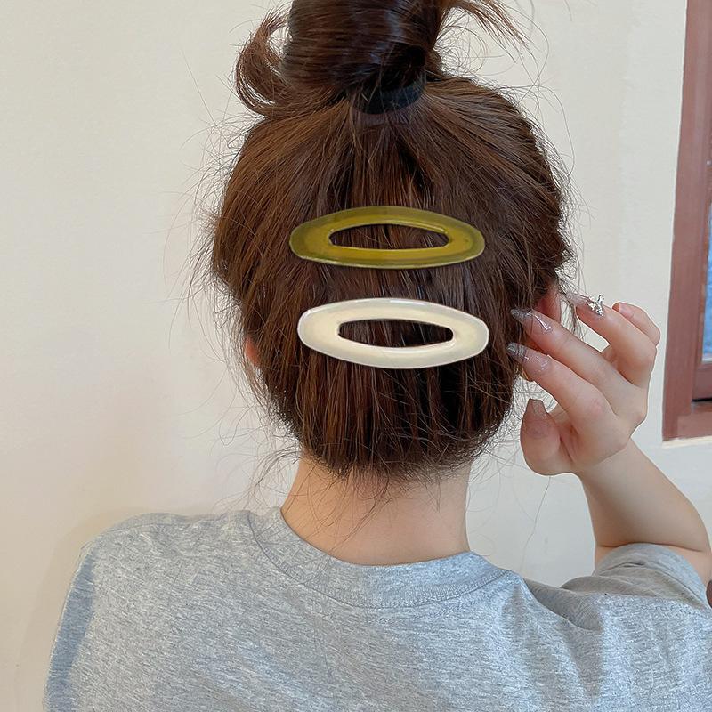 5PCS/set Women Oval Hair Clips Side Bangs Fix Barrettes Female Ladies Girls Headwear Hairpins Fashion Hair Accessories Gifts New