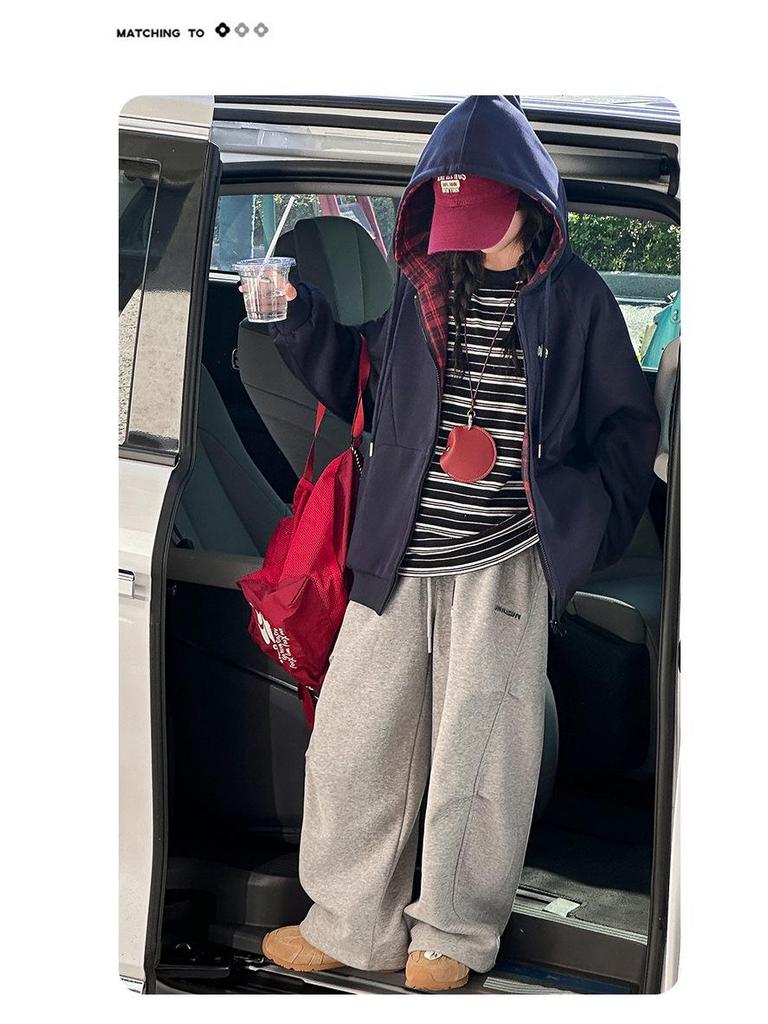 Girls' Reversible Jacket: Spring & Autumn 2025 Hooded Sweatshirt for Medium & Large Children