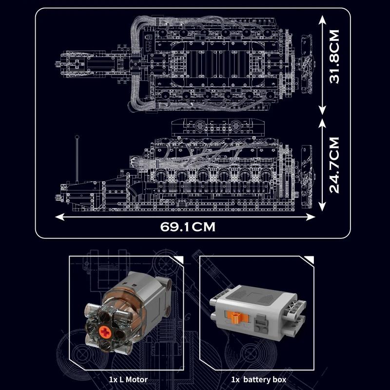Modelová řada Stavebnice motorů Technické STEM hračky Nádrž Moc Motor V8 Superauto V12 Stavebnice Montážní sada Hračka Děti Dospělí Dárek