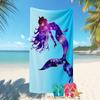 Mermaid Tail Beach Towel, Coastal Style Decoration, Blue Dreamy Ocean Summer Bathroom Pool Beach Gift, Home Decoration