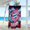 Bayern Munich Neon Art Customized Name Beach Towel Super Soft Microfiber Quickdry Fabric Suitable for Swimming Gym Camping Yoga Vacation