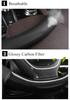38CM Deluxe Black Carbon Fiber & Leather Car Steering Wheel Cover Trim Universal