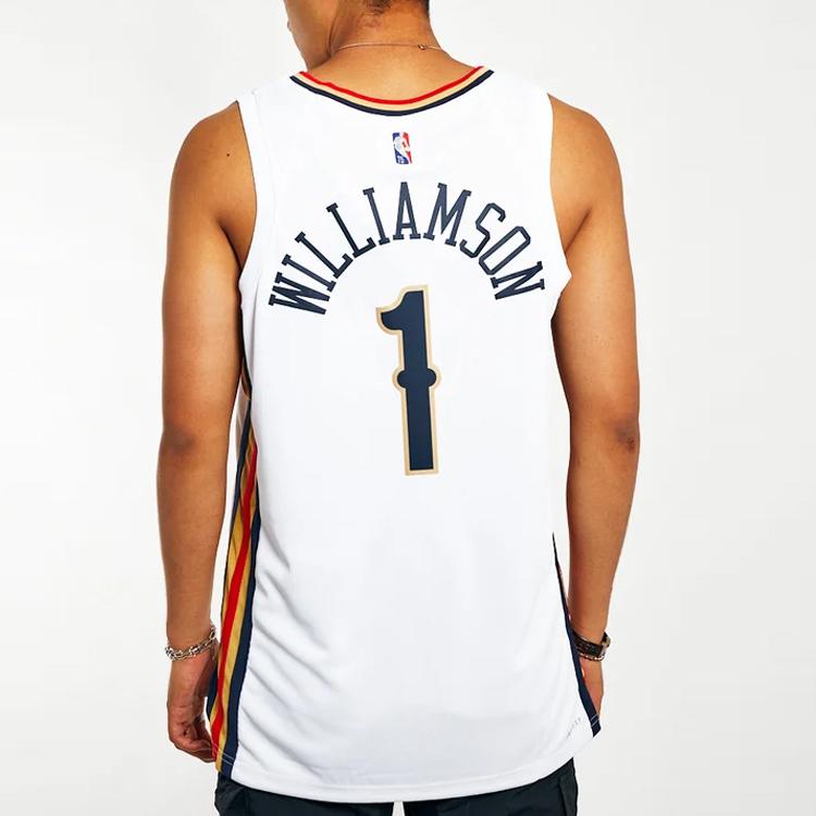 Nike NBA New Orleans Pelicans Zion Williamson Jersey White Men Streetwear DB4037-100