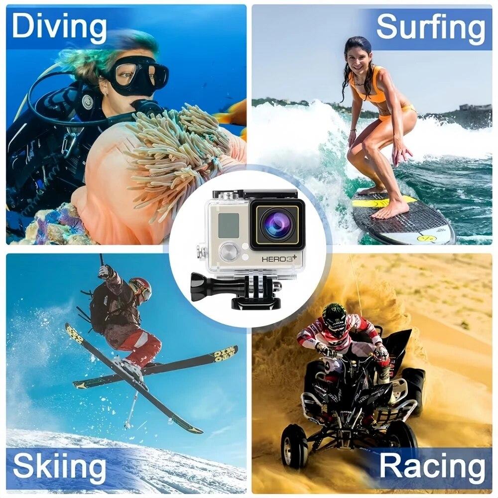 For GoPro Hero4 3 Waterproof Case Diving Underwater Housing Protector Cover For Gopro 4 3 Gopro 4 Case Shell Filter Accessories