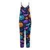 Womens Halloween Print Casual Loose Fit Jumpsuit Spaghetti Strap Wide Leg Romper One Piece Outfit for Everyday Wear