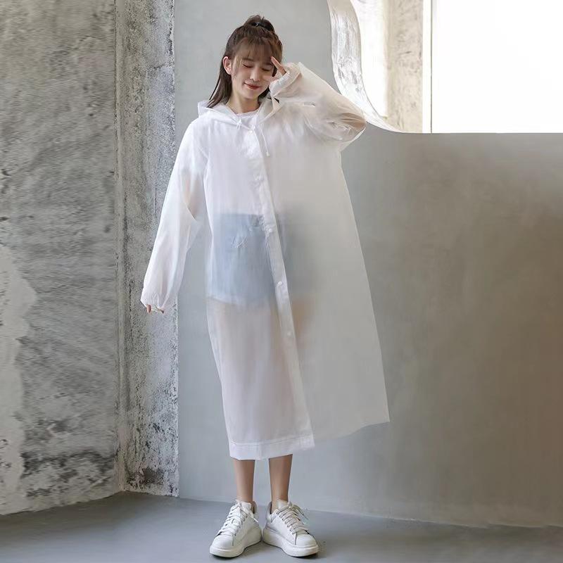 

EVA raincoat long full body rainstorm-proof single raincoat for men and women tourist attractions non-disposable adult poncho one size fits all