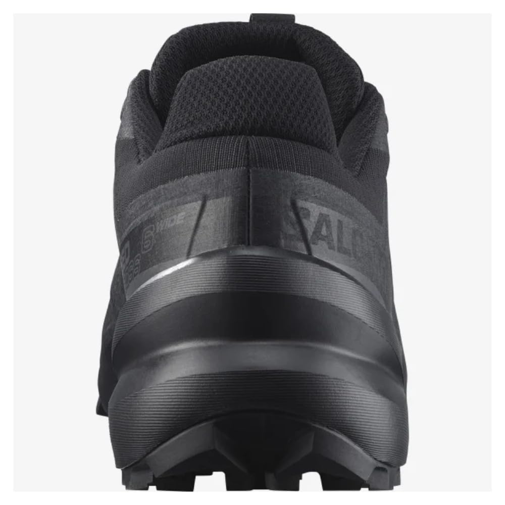 Salomon SPEEDCROSS 6 WIDE Trail Running Size Shoes, Unisex, Black/Black/Phantom, 25.5