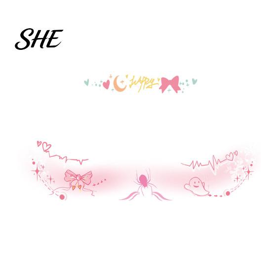 Funny Face Tattoos Halloween Tattoo Stickers, Waterproof Scary Makeup Decals for Party, Water Transfer Paper Body Art Temporary Wound Scar Kids Adults