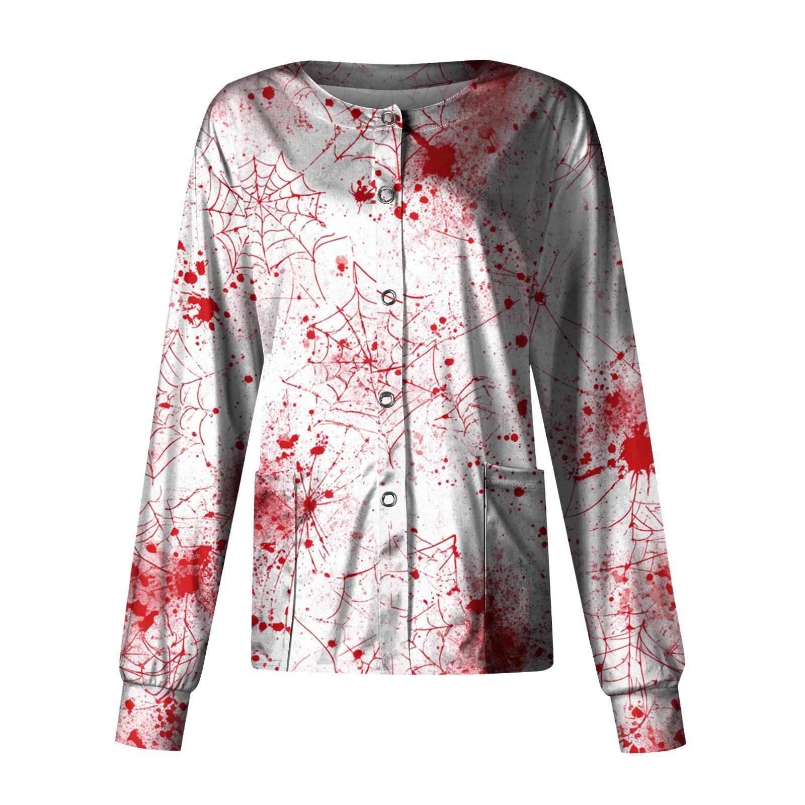 

Женский повседневный однобортный топ с длинным рукавом и принтом Dry-nurse XXXXL киноварь