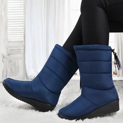 Fashion Women Boots Waterproof Winter Snow Ankle  Boots Fur Plush Down Warm Shoes Tassel Black Women Booties Fashion Botas Mujer Inviern