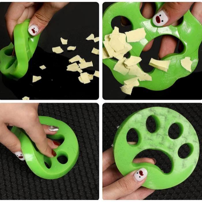 Lot de 5 épilateurs pour animaux de compagnie, épilateur pour machine à laver, boule de poils réutilisable pour attrape-fourrure col
