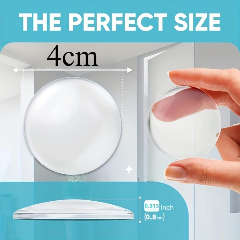 [Opritor de ușă cu absorbție de șoc] 6 buc Opritoare de ușă transparente autoadezive cu absorbție de șoc Protecții de perete | Reducerea zgomotului, Design din plastic reutilizabil