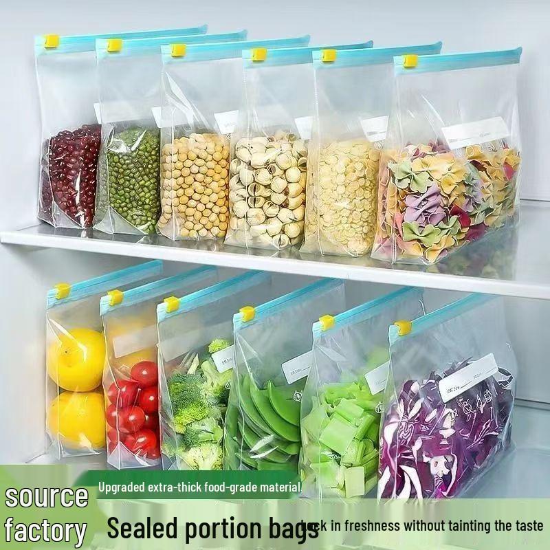 Zipper Seal Slide-Lock Fresh-Keeping Bags for Grains, Cereals, and Freezer Storage