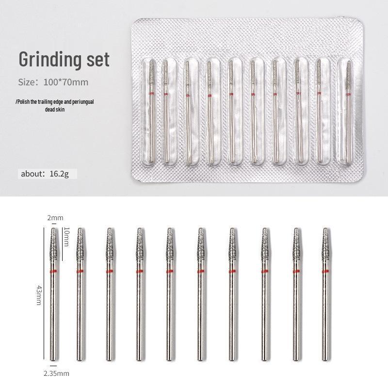 Russian Style Manicure Tool Set with Diamond & Tungsten Steel Grinding Heads