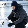 Elastic Fit Head Cover Men Knit Hooded Scarf Hat, Warm Balaclava Hood for Winter Cold Windproof Cycling Hat Weather, Neck Warmer Skull Cap Outdoor