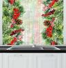 Christmas Theme Curtain Christmas Tree Bell Snowman Red and Green Matching Cloth Curtain for Bedroom Living Window High Shading
