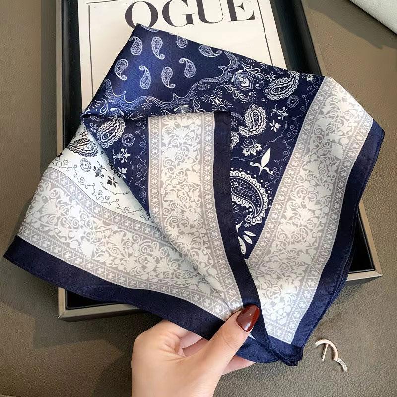 100% Real Silk Scarf Women Square Neck Shawls Wraps for Ladies Foulard Scarves Pashmina Female Hijab Bandana Bufanda Écharpe