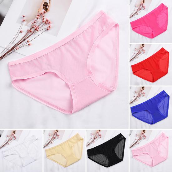 Women Sheer Mesh Transparent Thongs Sexy See Through Underwear Ladies Low Rise Cheeky Panties Ultra-thin Stretchy Briefs