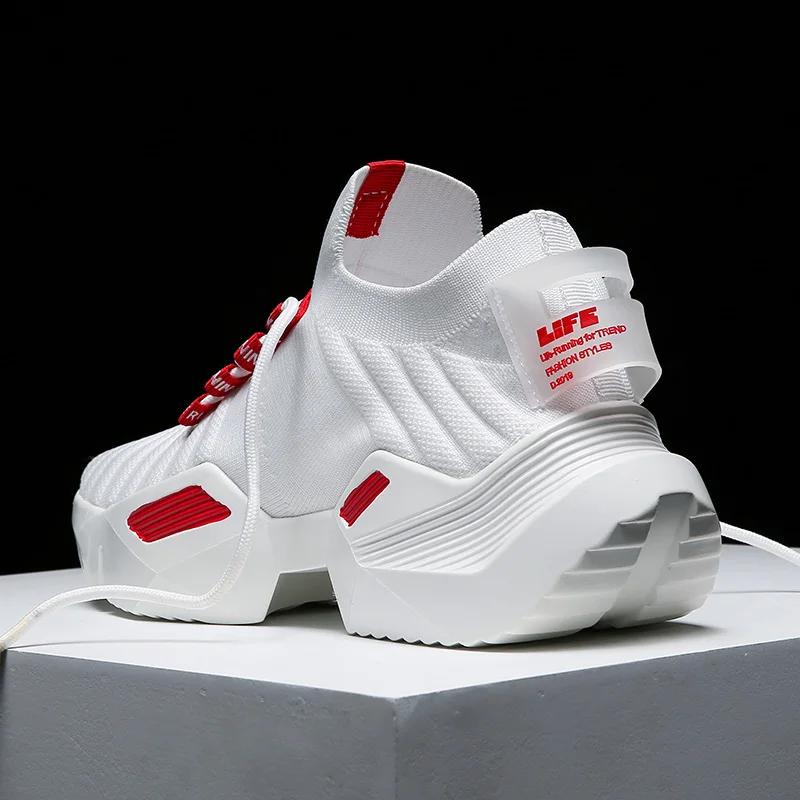 Breathable Chunky Mens Sneakers Large Size Sports Platform Men Shoes Man High Quality Slip-On Summer Shoes for Men