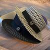 Dell Le Straw Hat Women'S Summer Woven Flat-Top Hat Sunscreen M Diamond-Encrusted Top Hat Has Good Texture, Travel Straw Hat Manufacturers Wholesale