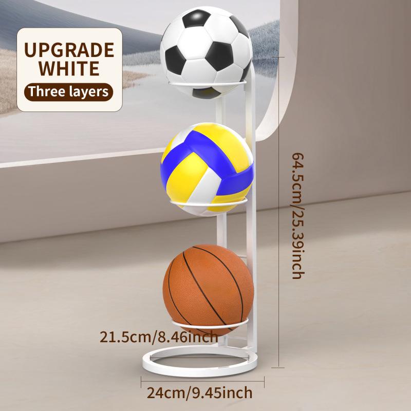 Multi-Function Ball Rack: Basketball, Football & Volleyball Storage for Kids' Rooms