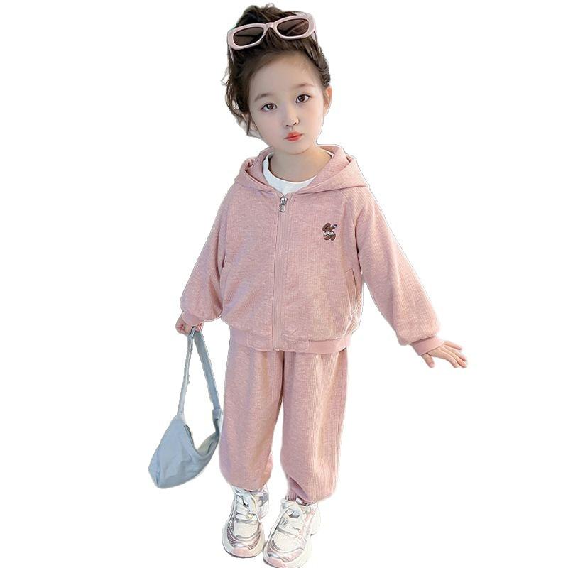 Girls Spring Autumn Tracksuit Long Sleeve Hoodie And Casual Pants 2 Piece Set Kids Sportswear