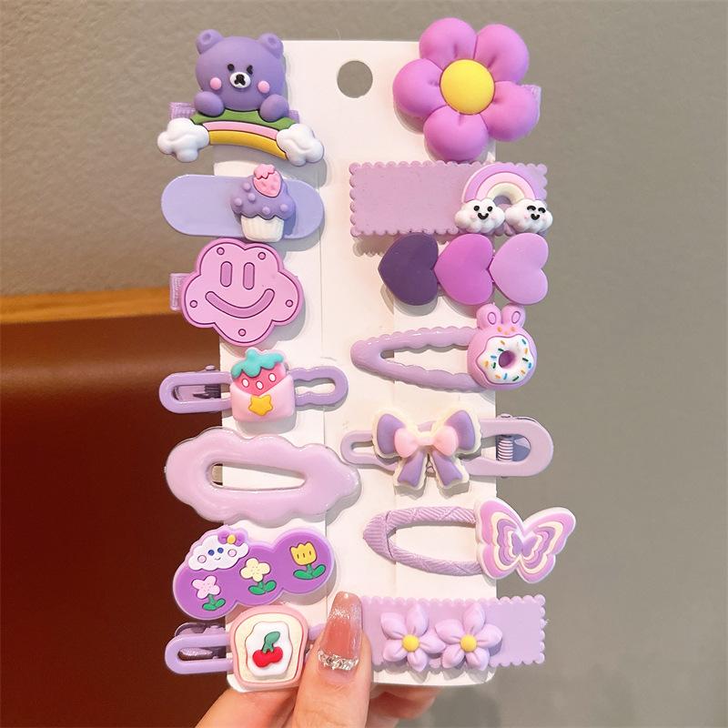 Little Girl Hair Clips Cute Bear Hair Accessories Hair Barrettes For Baby Toddler Teens Women Kids Cute Vivid Birthday Present Set