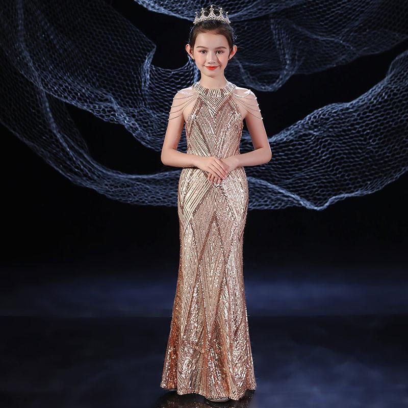 Girls Sequined Mermaid Evening Dress Kids