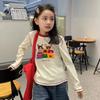 Girls Autumn Winter Cotton Cartoon Long Sleeve T Shirt Baby Chic Round Neck Top Kids Comfortable Base Layer