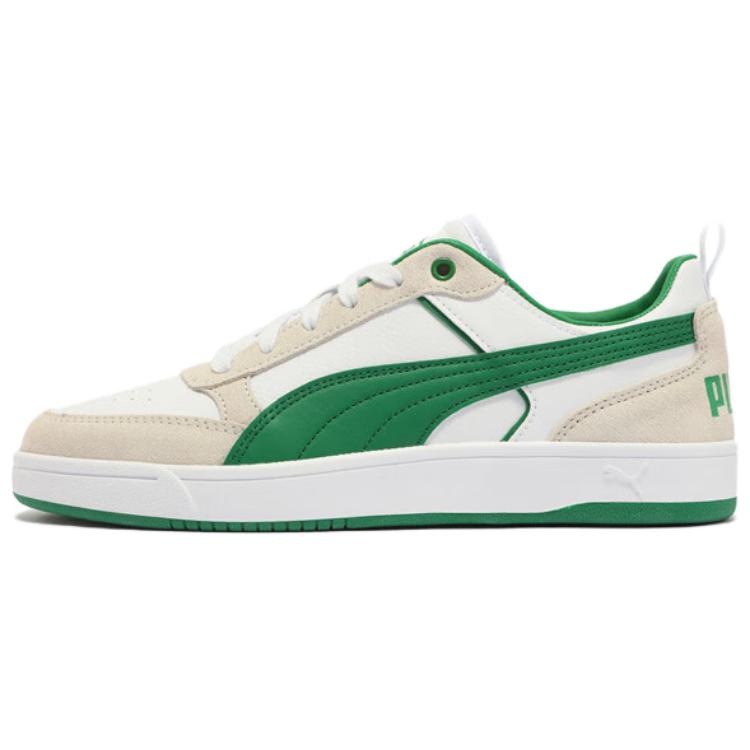 Puma Dribble Fashionable Durable Low-Top Casual Shoes Unisex Casual Shoes White Green 401057-01