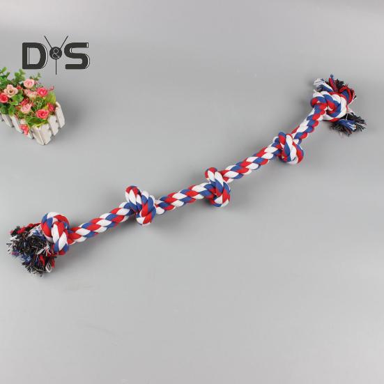 5-Knot Dog Rope Toy Heavy-Duty Dog Chew Rope Toy for Aggressive Chewer Interactive Dog Pull Cotton Rope for Tug of War Game