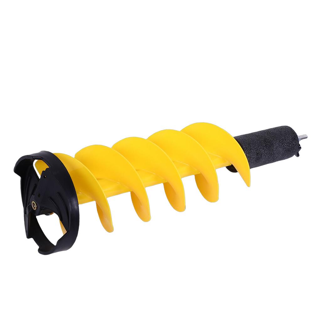 Ice Auger Drill Bit Spiral 8 Inch Diameter Heavy Duty Nylon Post Hole Digger Drill Bit with Cutter Guard