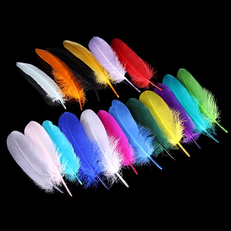 Encrypted Colored Turkey Feather Strips for DIY Decorations & Stage Costumes