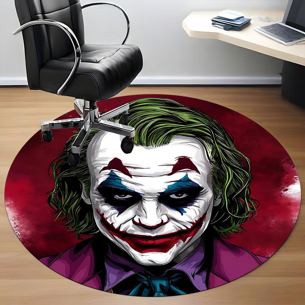 1pc Joker Office Round Area Rug, Under Office Chairs Bedroom Living Room Home Decor, Room Deco, Available in Various Sizes