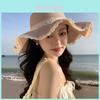 Paper Straw Wide Brim Sun Hat For Women Summer Beach Vacation Stylish Sun Protection