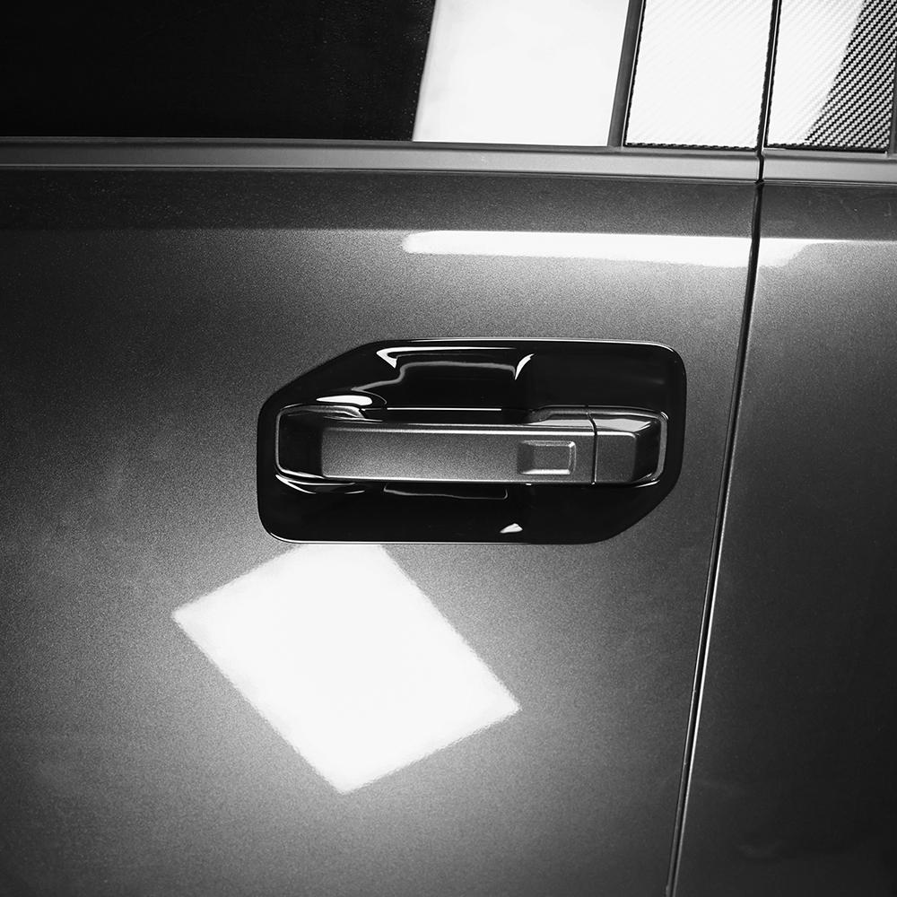Car Touch/Button Exterior Door Handle In Carbon Fibre Black ABS Material For KIA TASMAN 2025-2026 Left-hand Drive Exterior Trim
