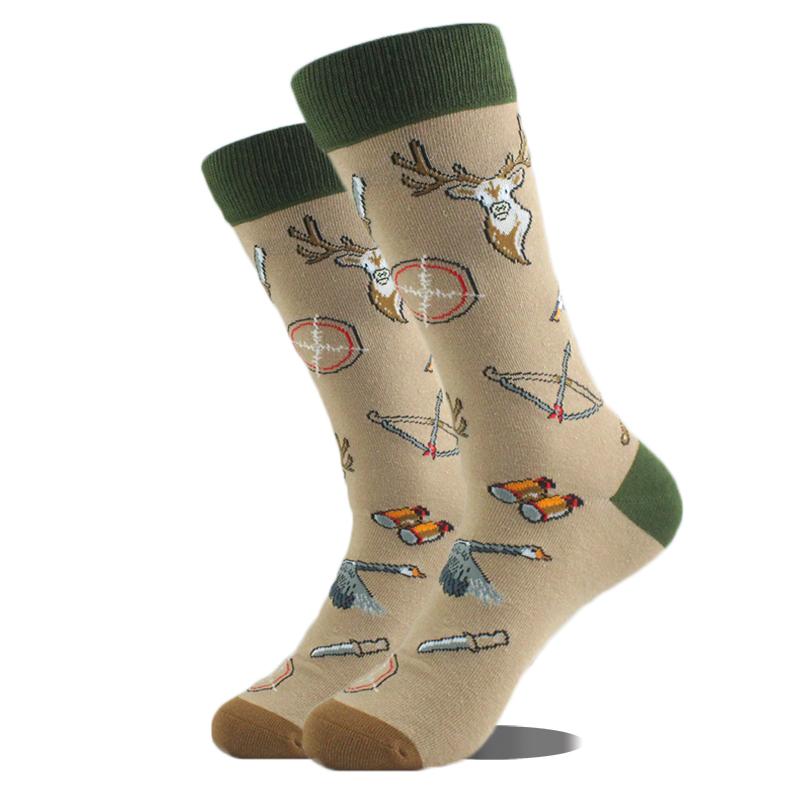 Happy Design Funny Socks Men Unisex Sheep Beer Dinosaur Pattern Sokken  Divertidos Jacquard Calcetines Unisex Hip Hop Skateboard