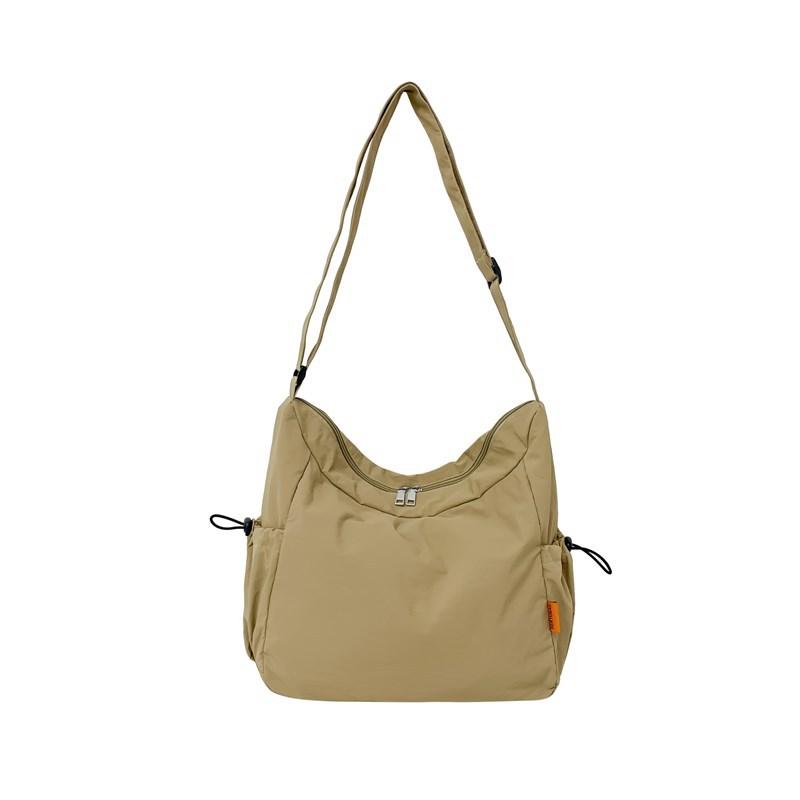 Large-capacity Simple Tooling Wind Messenger Bag Women's Solid Color Lightweight Tote Bag 2025 Summer New Sports Shoulder Bag