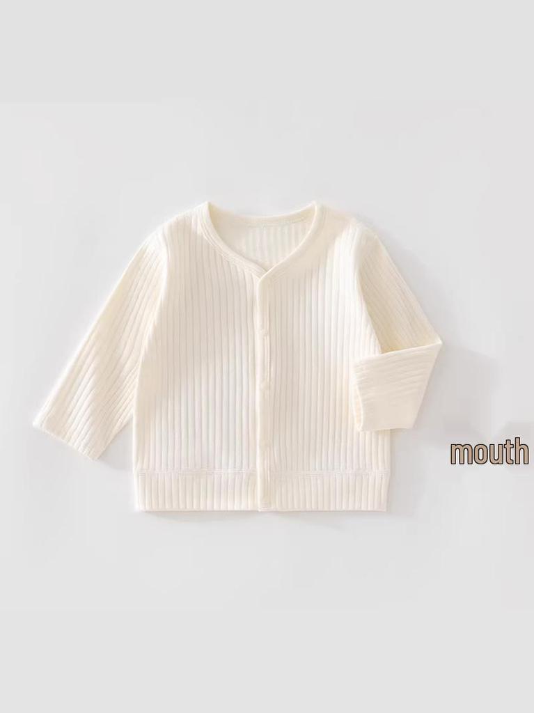 Baby Velvet Cardigan - Comfortable Long-Sleeve Top for Newborns, Ideal for Spring and Autumn Outings