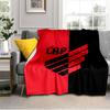 Red And Black Sport Emblem Printed Throws Blanket Soft Flannel Blankets for Couch Bed Gifts for Men Women Picnic blanket Christmas gifts